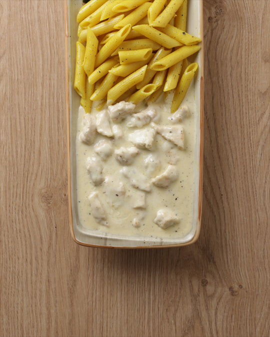 Thymian Hähnchen u. Penne