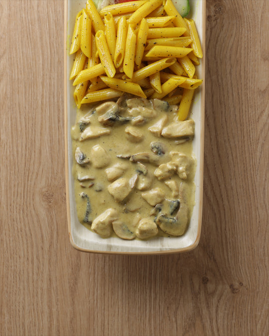 Currysahne Hähnchen u. Penne