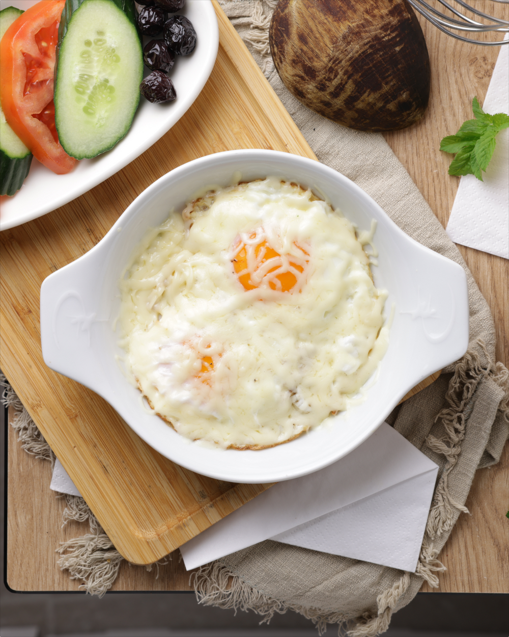 Spiegelei mit Gouda